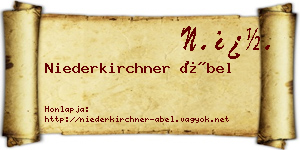 Niederkirchner Ábel névjegykártya