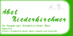 abel niederkirchner business card