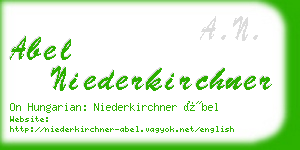 abel niederkirchner business card